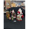 Image 1 : Large Lot Of Christmas Décor - Music Box, Santa's, Tins, Nick-Nacks & More