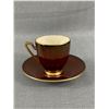 Image 2 : Set Of 6 Vintage Carlton Ware England "Rouge Royale" Demitasse Cups & Saucers