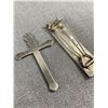 Image 2 : Vintage Engraved Sterling Barrette & Sterling Cross