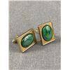 Image 2 : 2 Pairs Of Men's Cufflinks w/Jade Accent