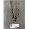 Image 1 : Vintage Pretty Rhinestone Choker Necklace 15"-17" In Length
