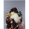 Image 2 : Santa Tree Topper In Red Robe Trimmed w/Faux Fur.Porcelain Hands & Head Approx. 24" H