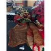 Image 2 : Lot Of Christmas Décor - Poinsettias, Tree Skirt, Mesh & More