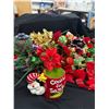 Image 2 : Lot Of Christmas Décor - Picks, Ornaments, Ribbon & More