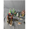 Image 2 : Lot Of Christmas Décor -Village Buildings, Trees. Accessories & More