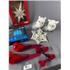 Image 4 : Lot Of Christmas Tree Décor- Birds, Lights & Tree Topper Light