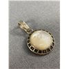 Image 2 : Sterling Silver Pendant w/ Stone 11.66 Grams