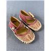 Image 2 : Vintage Baby Shoes 1950's. Leather Made. La Reinera. Made In Guadalajara