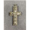 Image 1 : Vintage 50's Nice Large Rhinestone Cross Pendant