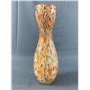 Image 1 : Vintage Orange Speckled Glass Vase. Approx. 12" H