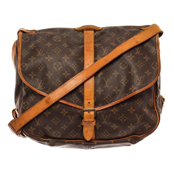 Louis Vuitton Saumur 35 Crossbody Brown Monogram Coated Canvas