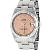 Image 2 : Rolex Ladies Midsize 31MM Salmon Roman Oyster Band Stainless Steel Datejust
