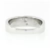 Image 8 : Men's 14k White Gold LEOï¿½ Diamond Diagonal Channel Grooved Wedding Band Ring