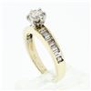 Image 9 : 14k Gold 1.41 ctw Round Diamond Solitaire Channel Baguette Promise Engagement Ri