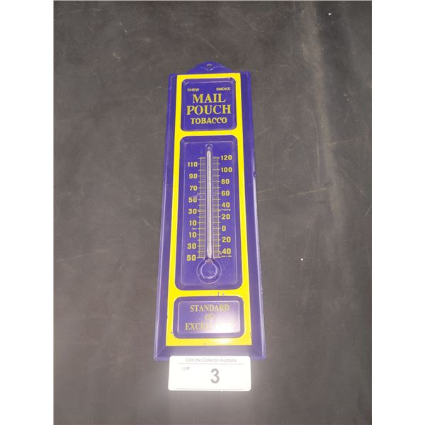 Vintage Mailpouch Tobacco metal thermometer