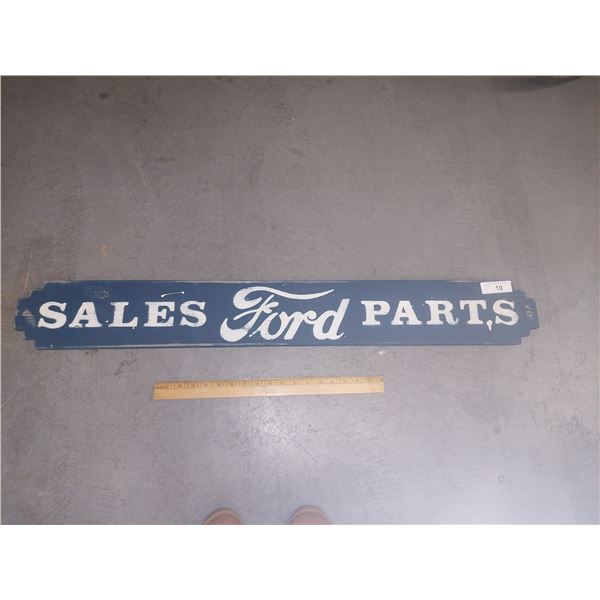 Custom painted wooden sign Ford sales & service 42" long