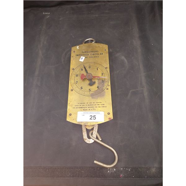 Antique brass scale