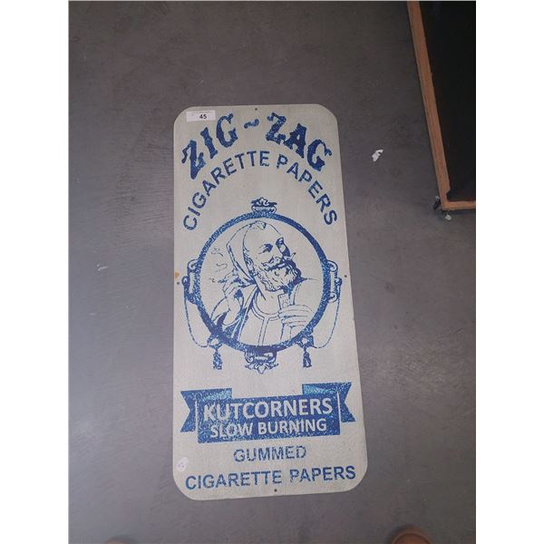 Custom Zig Zag sign painted on Masonite 33"x16"