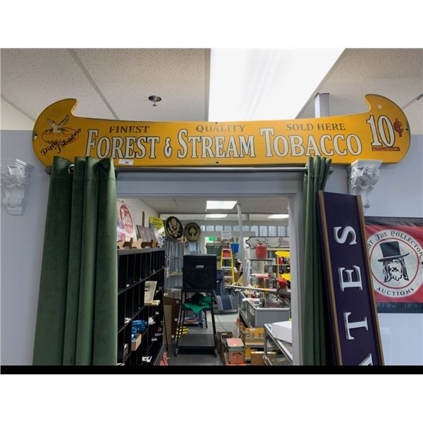 Custom Canoe Sign, Forest and Stream Tobacco 72"