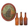 Image 1 : J.H. Cutter Whisky Advertising Tray & (3) Bottles