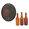 Image 2 : J.H. Cutter Whisky Advertising Tray & (3) Bottles