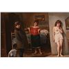 Image 2 : Lajos Markos "Setting the Price" Oil on Canvas