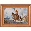 Image 1 : Hernando Villa "Off to the Herd" Oil on Canvas
