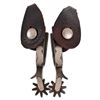 Image 1 : Crockett Marked Silver Overlay Spurs