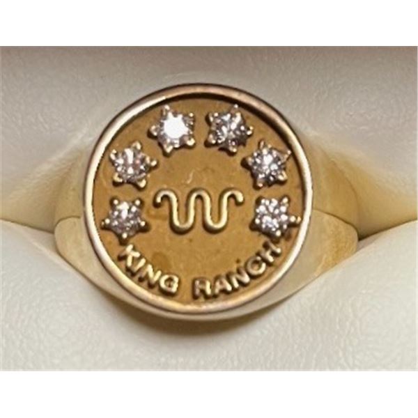 Diamond Rings Ranch King Ranch 35 Year Gold & Diamond Ring