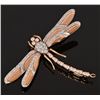 Image 1 : 14K Dragon Fly Diamond Pin