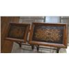 Image 2 : 2 Painted Burl Wood End Tables