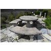Image 1 : Round Concrete Table & (3) Bench Seats