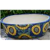 Image 1 : Flower Painted Oval Planter
