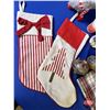 Image 2 : NEW STOCK: Combo Décor Group ~ Stockings (2); Ornaments (4); "Plaid Tidings" Table Runner; Plush Toy