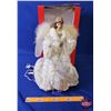 Image 2 : NEW STOCK: Tree Topper Angel (White/Silver) (NIB) (Plugs In) (Box Measures: 18"H x 10"W x 6"D) (SEE 