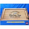 Image 2 : NEW STOCK: Wood Christmas Tree Surround "Farm Fresh Christmas Trees" (Set Up Measures: 4"H x 24"W x 