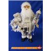 Image 1 : NEW STOCK: "Starlight" Santa Figure (Silver / White) (19"H) (SEE PICS!) (This LOT is NEW STOCK ~ STO