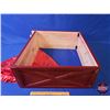 Image 2 : NEW STOCK: Wood Tree Surround & Tree Skirt (Red/Burgundy) (Surround Measures: 10"H x 24"W x 24"D) (S