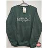 Image 1 : NEW STOCK: Blonde Ambition Sweatshirt "FULL OF holiday spirit" (Size: M) (Green) (See Tag in Photos)