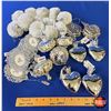 Image 1 : NEW STOCK: Christmas Ornaments - Variety (Silver / Gold) (28) (Incl. Photo Frames; Hearts; Faux Fur;