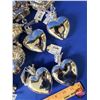 Image 2 : NEW STOCK: Christmas Ornaments - Variety (Silver / Gold) (28) (Incl. Photo Frames; Hearts; Faux Fur;