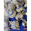 Image 3 : NEW STOCK: Christmas Ornaments - Variety (Silver / Gold) (28) (Incl. Photo Frames; Hearts; Faux Fur;