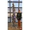 Image 1 : NEW STOCK : NOMA 7ft Bennett Pre-Lit Flocked Color-Changing Pencil Tree (Complete description on box