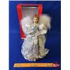 Image 2 : NEW STOCK: Christmas Tree Angel (Silver/White) (NIB) (Plugs In) (Box Measures: 14-1/2"H x 9"W x 6"D)
