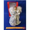 Image 2 : NEW STOCK: Christmas Tree Angel (Silver/White) (NIB) (Plugs In) (Box Measures: 14-1/2"H x 9"W x 6"D)