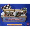 Image 1 : NEW STOCK: Combo Décor Group ~ Wood Box "HomeMade Reindeer Treats"; Canadian Christmas Candle; Frame