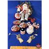 Image 1 : NEW STOCK: Santa Theme Christmas Ornaments/Décor & Candle (Wreath Measures: 16"H) (SEE PICS!) (This 