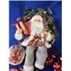 Image 5 : NEW STOCK: Santa Theme Christmas Ornaments/Décor & Candle (Wreath Measures: 16"H) (SEE PICS!) (This 