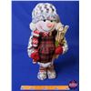 Image 1 : NEW STOCK: Snowgirl Skiing Décor (20"H) (SEE PICS!) (This LOT is NEW STOCK ~ STORE DISPERSAL)