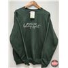 Image 1 : NEW STOCK: Blonde Ambition Sweatshirt "FULL OF holiday spirit" (Size: L) (Green) (See Tag in Photos)